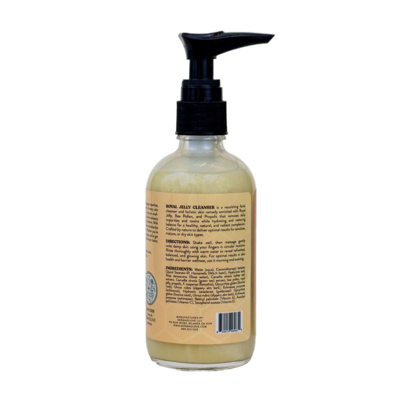 DERMAGLOVE Royal Jelly Cleanser - pH-Balanced Daily Facial Cleanser with Honey & Royal Jelly - 4 Fl Oz (Pack of 1)