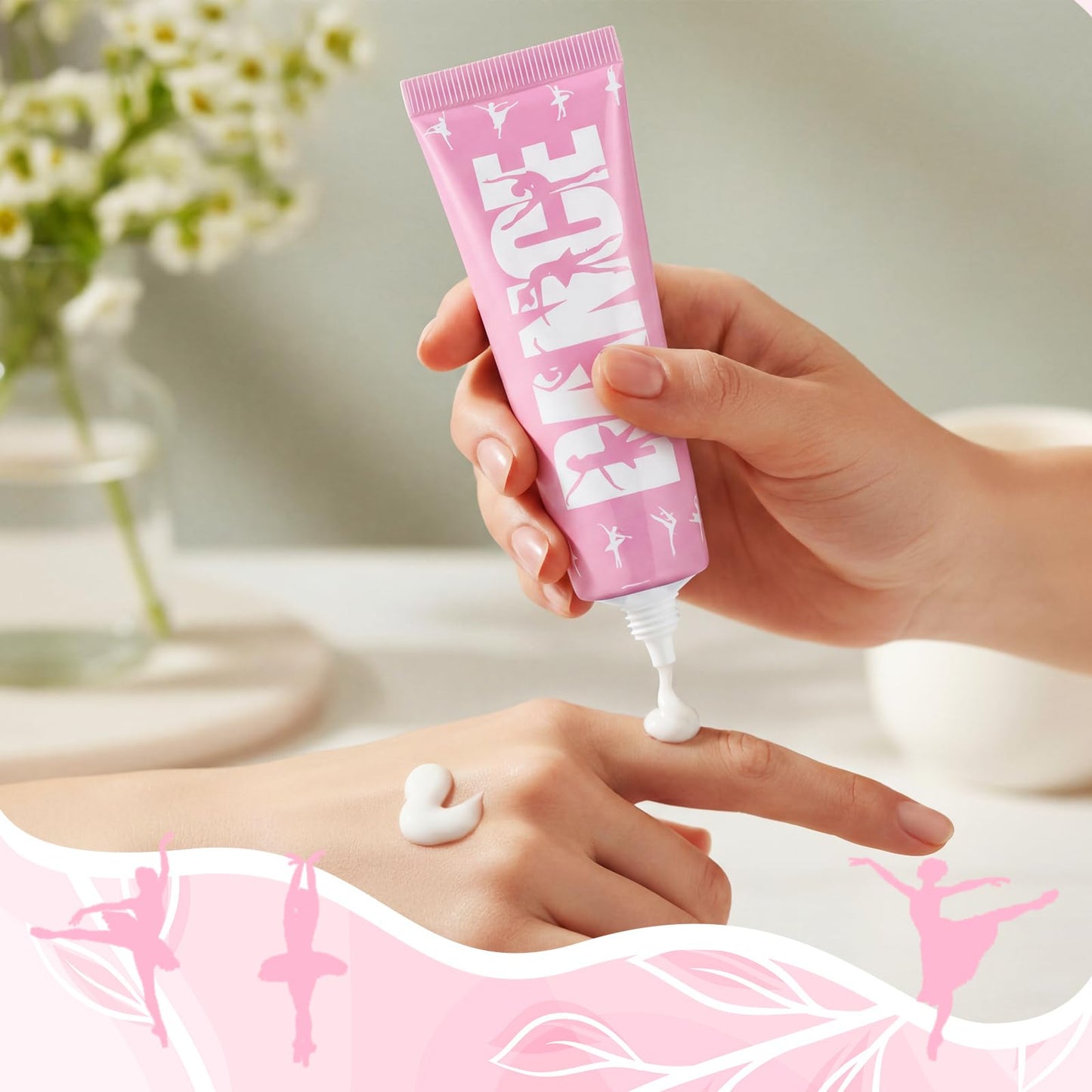 Loopeer 24 Pack Dance Themed Hand Cream Bulk Dancer Team Gifts Dance Competition Recital Party Favors Ballet Mini Hand Lotion Moisturizing for Women Dancing Graduation Teacher Ballet Ballerina Lovers