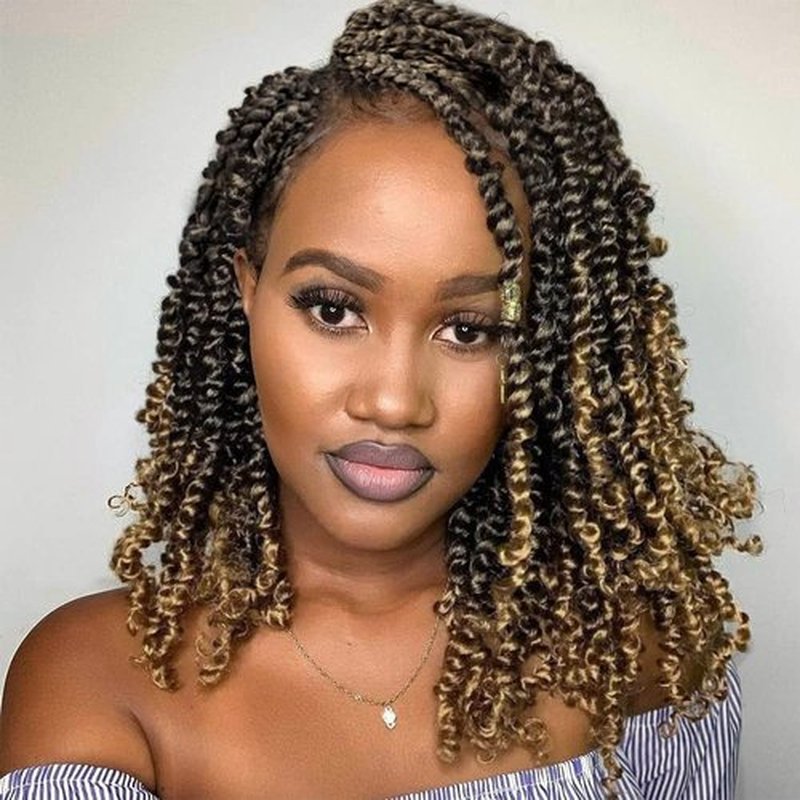 Passion Twist Crochet Hair 10 Inch 8 Packs Pre-twisted Passion Twist Hair 350 Bohemian Crochet Braids for Women Prelooped Ginger Synthetic Hair Extensions