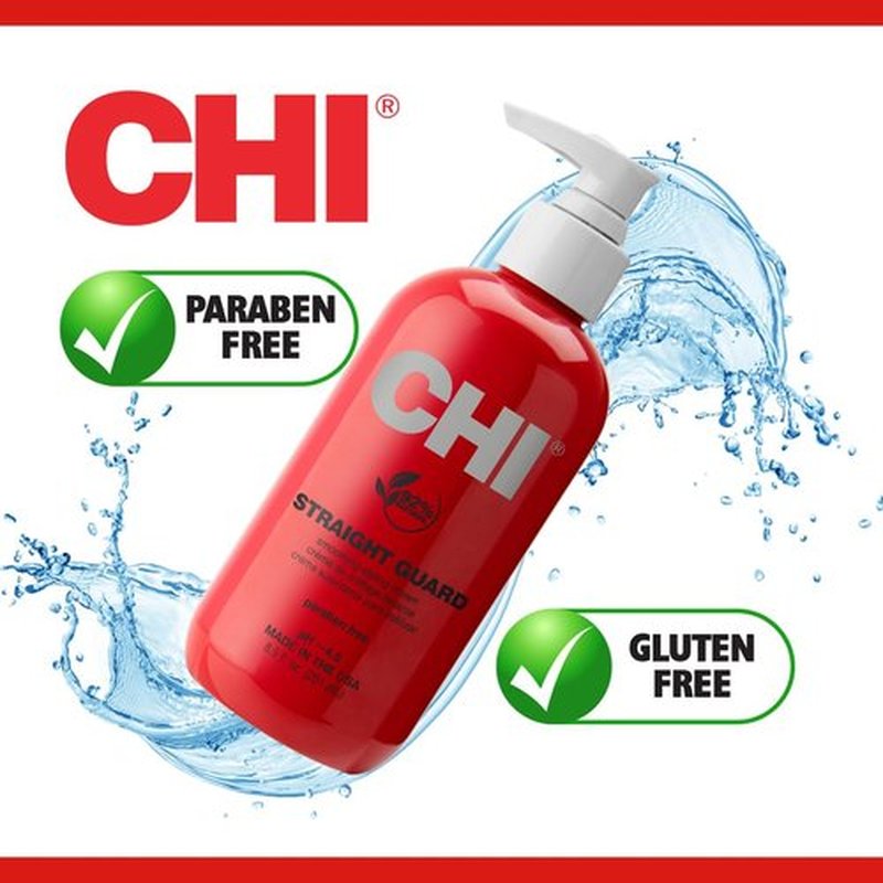 CHI Straight Guard Smoothing Cream 8.5 Fl Oz & Thermal Protection Spray 8 Fl Oz Set