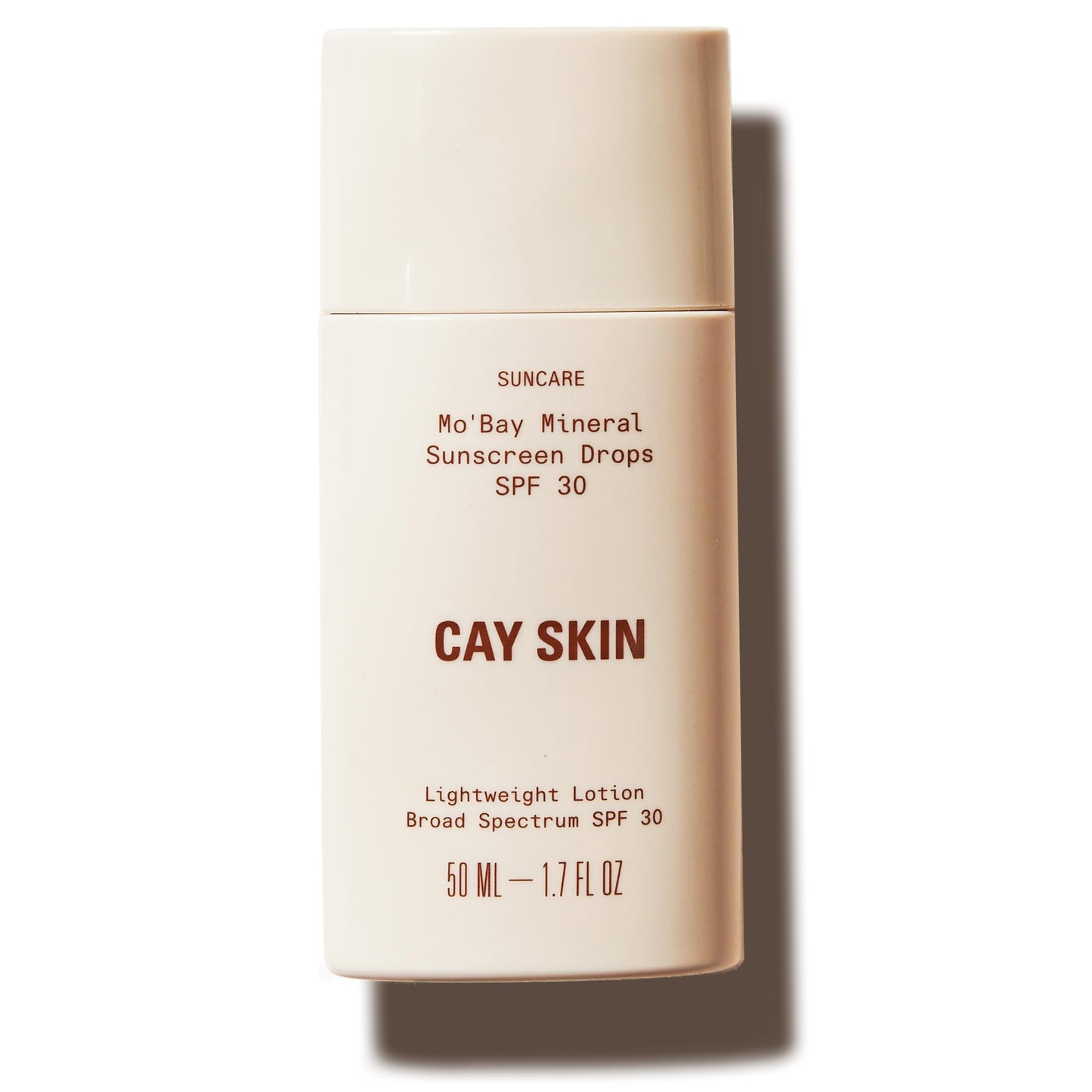 Mo'Bay Weightless Mineral Sunscreen Lotion w/SPF 30 (1.7 fl oz) - No White Cast Sunblock Cream w/Sea Moss, Fermented Guava & Squalane - Vegan Sheer Sunscreen - Mineral SPF Drops for All Skin Types