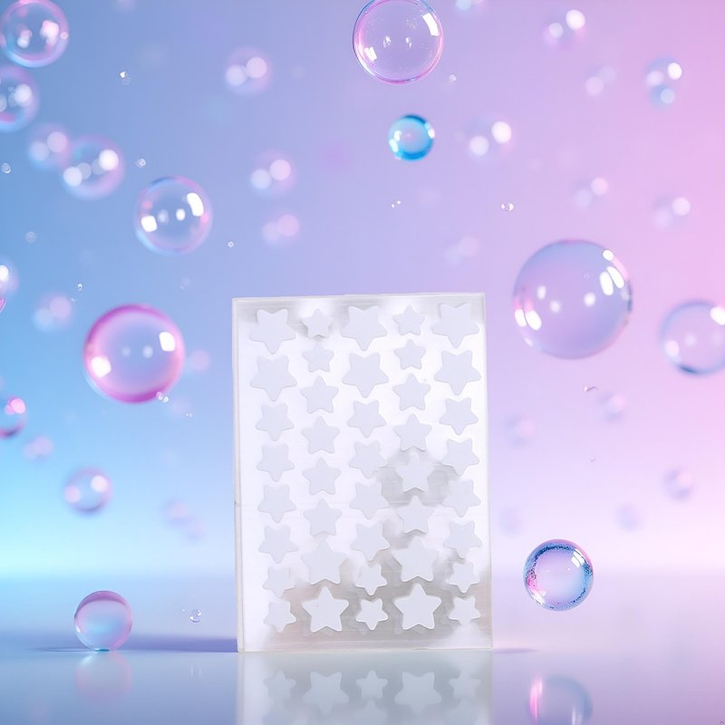 10 Sheets/Pack (400 Capsules) Pimple Patches for Face,Hydrocolloid Acne Patches Star Pimple Patches for Healing,Cute Star Face Stickers Zit Patch,Pore Cleansing Strips,Treatments and Masks (White)