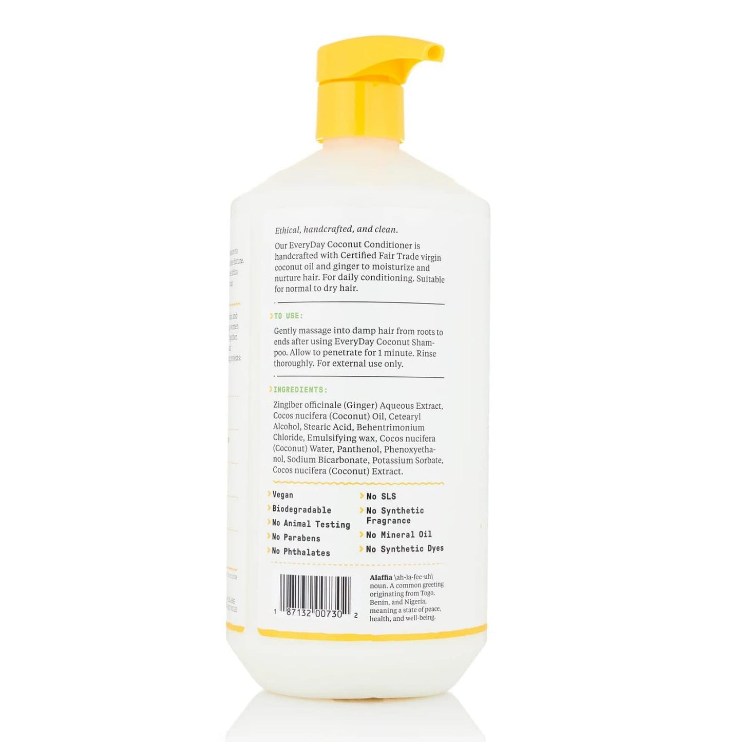 Alaffia EveryDay Coconut Conditioner, Coconut Lime 32 FZ (Pack of 2)