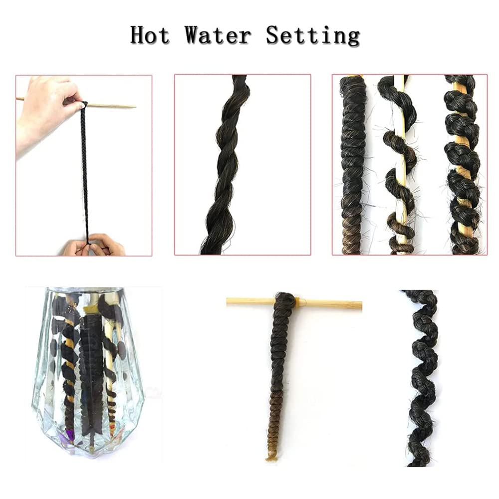 zepin Pre Stretched Braiding Hair 12 Inch 8 Packs Professional Soft Yaki braiding Hair For Braids Hot Water Setting Synthetic Crochet Hair Extensions (12 Inch (Pack of 8), 1B)