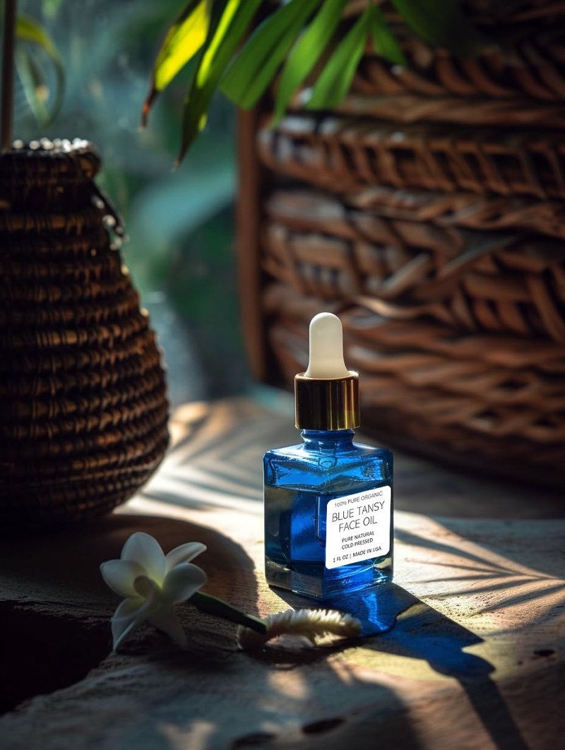 Sonora Bath & Flame Blue Tansy Face Oil - 100% Pure Blue Tansy Oil for Face - Noncomedogenic Blue Tansy Facial Oil for Sensitive and Acne Prone Skin