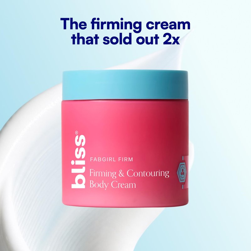 Bliss Fabgirl Firm Body Firming & Contouring Cream – Hydrating Skin Tightening Lotion with Collagen Amino Acids, Caffeine & Niacinamide - Improves Elasticity, Smoothness & Texture-For All Skin Types