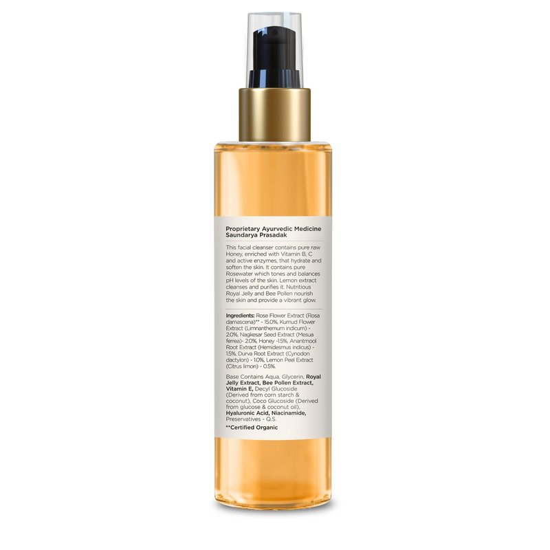 Forest Essentials Delicate Facial Cleanser Mashobra Honey, Lemon & Rose Water 130 ml (Face Wash)