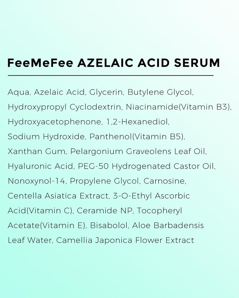 Azelaic Acid Serum,10% Azelaic Acid for Face – 20,000ppm Niacinamide, 5,000ppm Vitamin B5 – Centella Asiatica & Hyaluronic Acid - Soothe Redness, Refine Texture, and Hydrate, Korean Skincare 1 Fl Oz