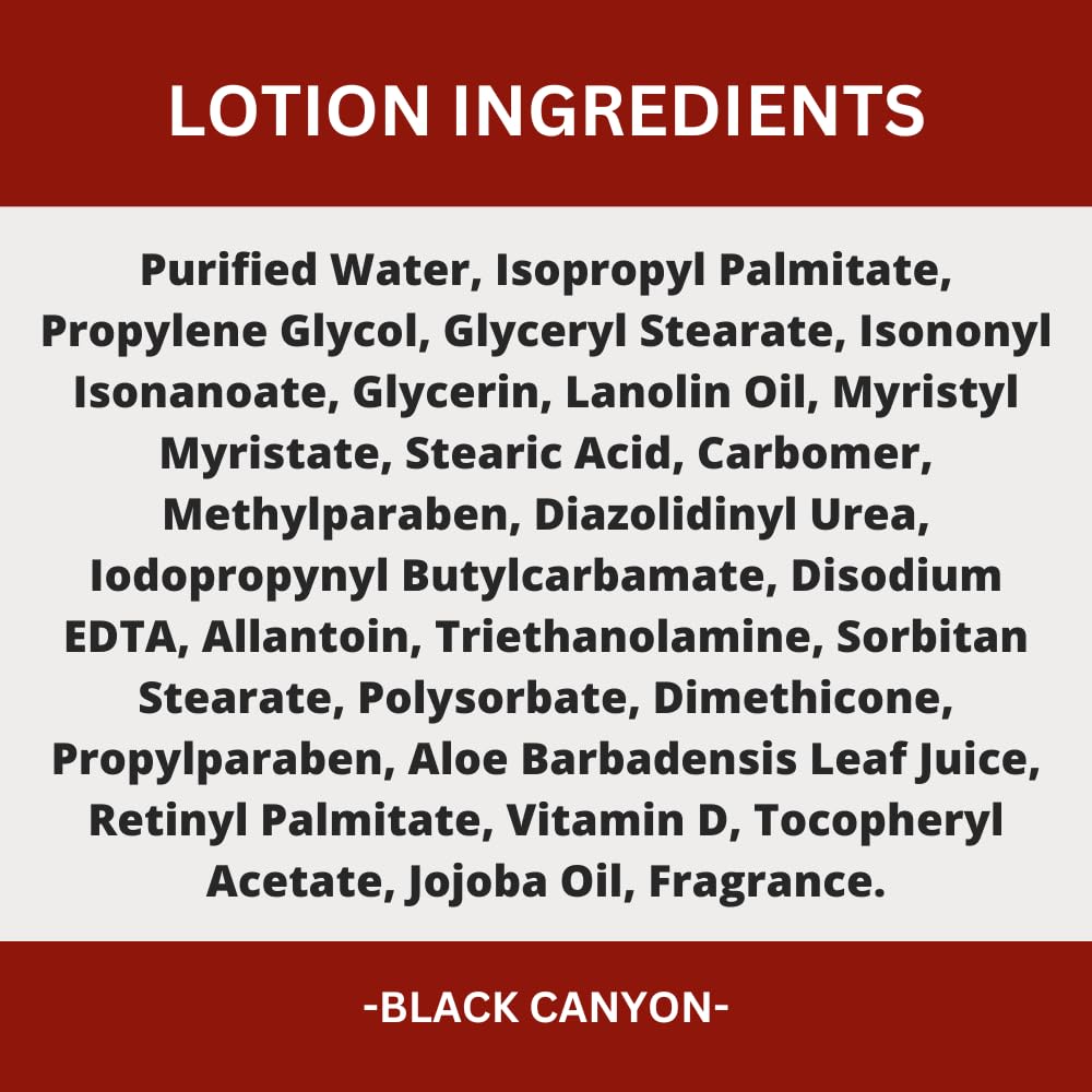 Black Canyon Brown Sugar & Fig Scented Body Lotion with Lanolin and Jojoba Oil, 12 Oz
