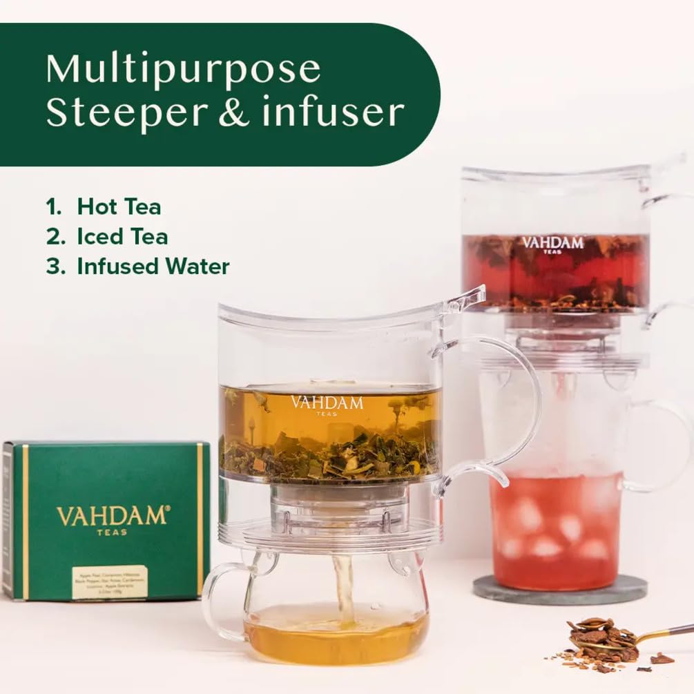 Imperial Tea Infuser Teapot & Smart Tea Maker - BPA-Free, Drain-Tap Technology | Easy Brew, Easy Clean | Loose Leaf Brewing - Stylish Design | 16oz