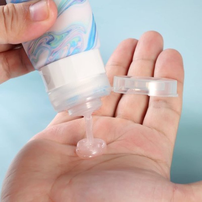 Gemice Travel Bottles for Toiletries Tsa Approved Travel Size 3oz Containers BPA Free Leak Proof Travel Tubs Refillable Liquid Travel Accessories for Cometic Shampoo and Lotion Soap (4 Pack)