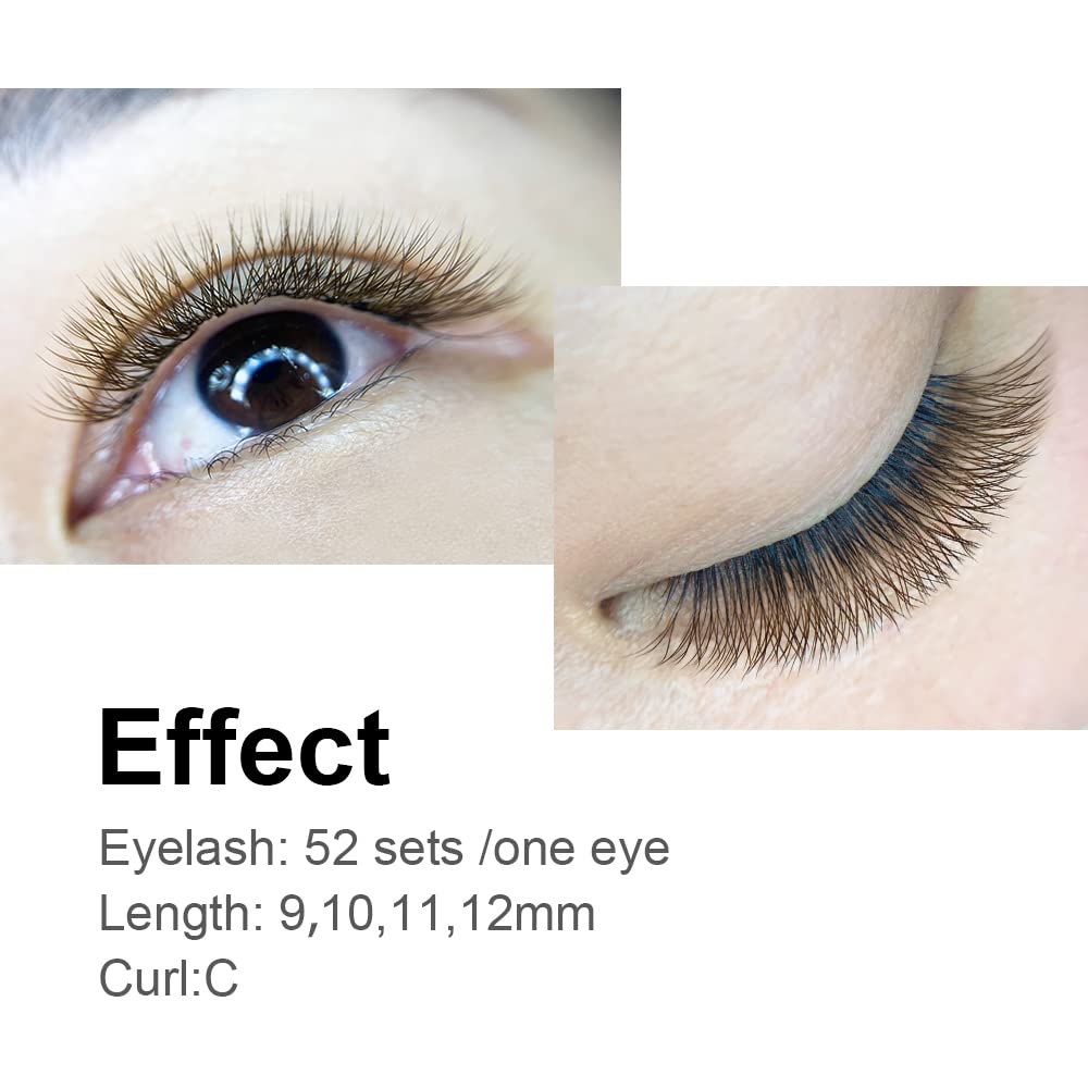 NAGARAKU W Eyelash Extension 3D Volume Premade 0.07mm C curl 8-12mm mix Faux Mink Dark Brown Cluster Easy Fanning yy Eye Lashes