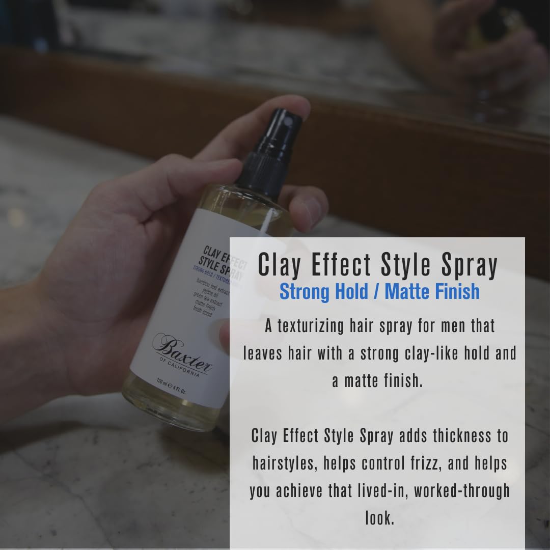 Baxter of California Clay Effect Style Spray for Men | Textured Finish | Strong Hold | Hair Styler