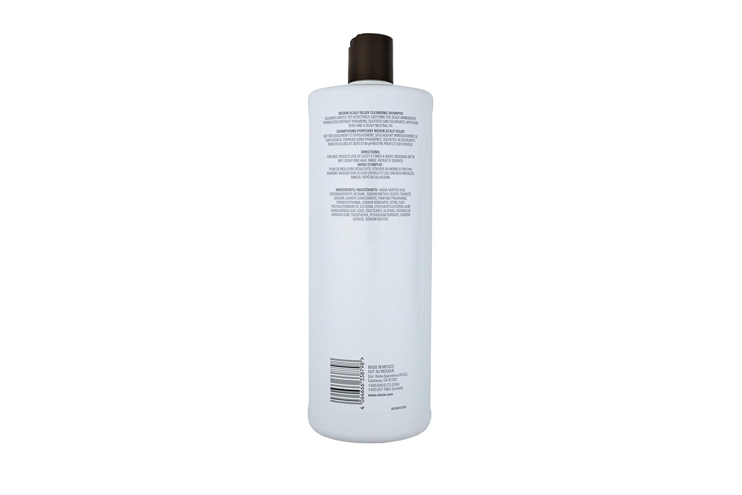 Nioxin Scalp Relief Cleansing Shampoo | Soothes, Hydrates, & Thickens Hair | For Sensitive, Dry, & Itchy Scalp | Made with Aloe Vera & Vitamin E