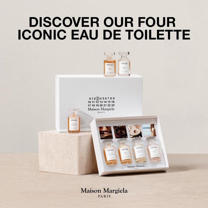 Maison Margiela - Replica - 4-Piece Fragrance Discovery Set - With Beach Walk, Jazz Club, By the Fireplace, & Afternoon Delight - Perfume Samples - 0.24 Fl Oz Each