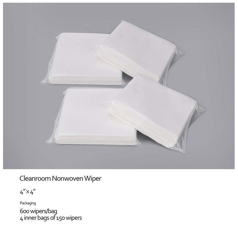 AAwipes Cleanroom Wipes Lint Free Wipes 4" x 4" Cellulose/Polyester Blend (4" x 4"-600 Pcs) Nonwoven Wipers (NW06804)