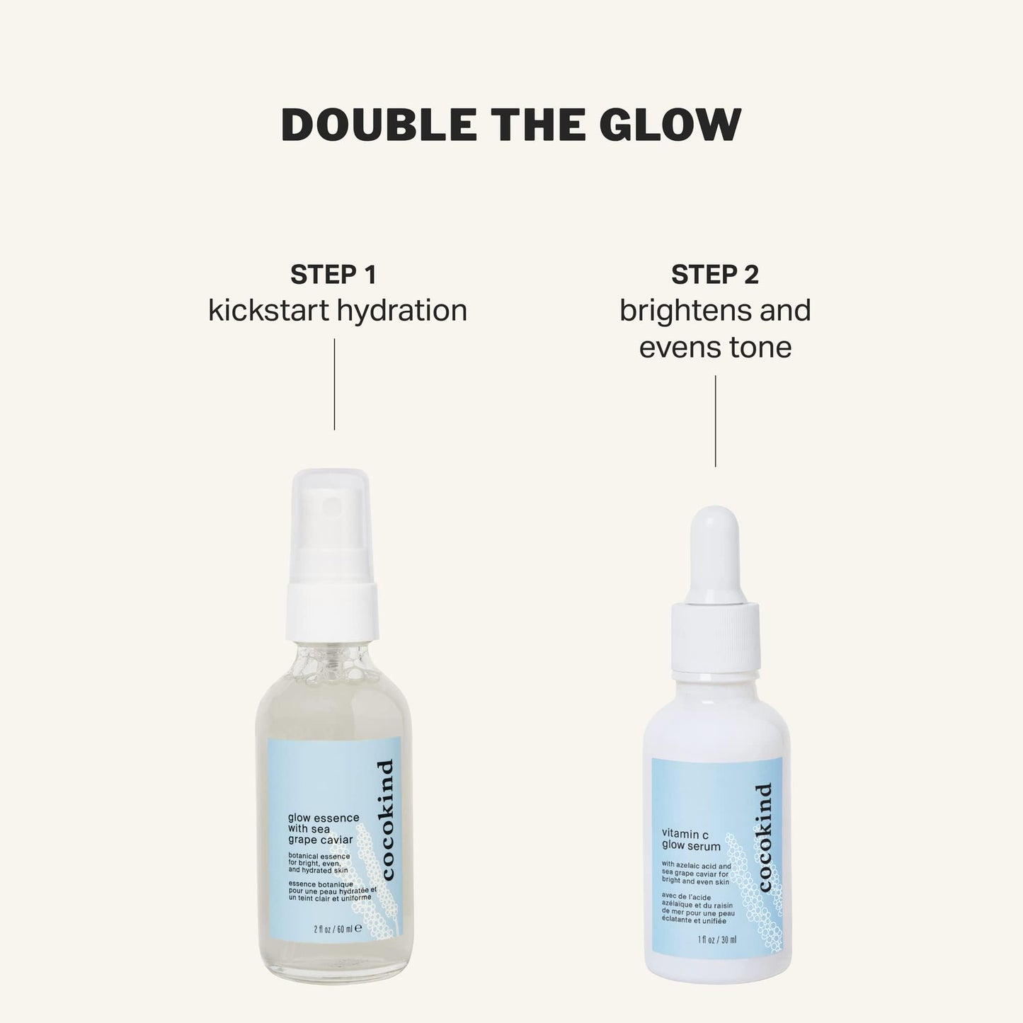 Vitamin C Glow Serum by Cocokind, Brighten Dullness and Improve Skin Tone and Texture, Hydrating Face Serum Formulated for Sensitive Skin, Cruelty Free, Fragrance Free, Vegan, 1 Fl Oz, 3 Pack