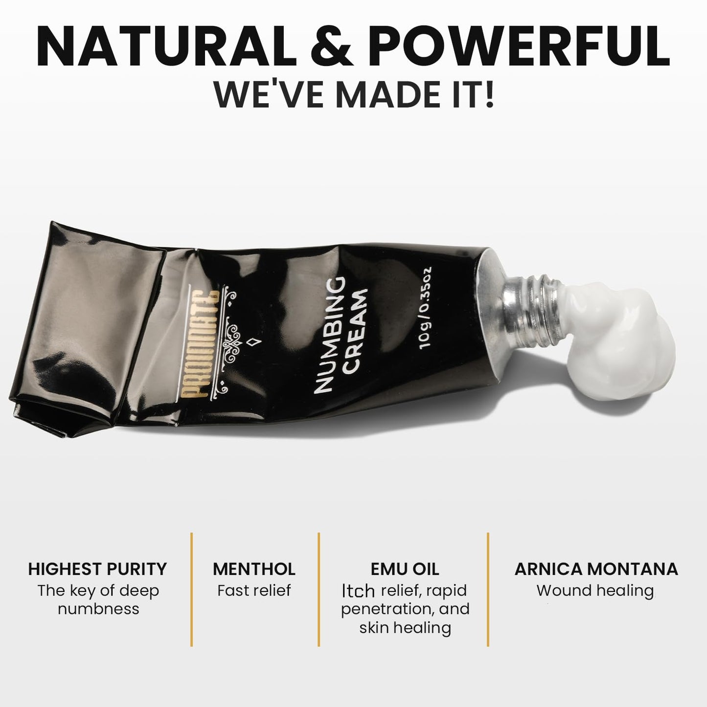 Proinnate Pro Numbing Cream, Max Strength Relief from Burning, itching, and discomfort, Reduces Soreness in Local and anorectal Areas 3x10g