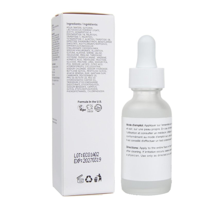 Peptides Serum For Face "Buffet" + Copper Peptides , Reduce Skin wrinkles, Improve Skin Anti-aging,Moisturizing Peptide Serum, For Reduces Wrinkles And Fine Lines (1, 1PC)