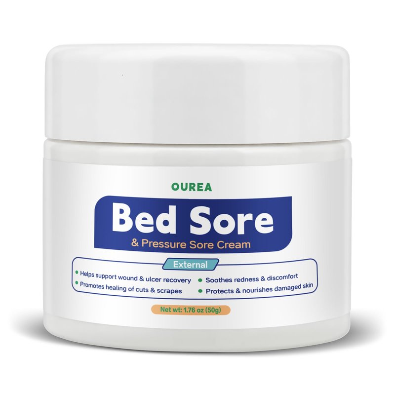 Bed Sore & Pressure Sore Cream – Gentle Skin Care for Pressure-Prone Areas, Bedridden Individuals & Elderly, Natural, Non-Greasy Ointment for Cuts, Scrapes & Sensitive Skin, Home & Nursing Use