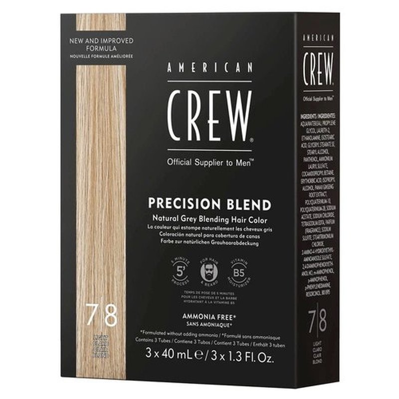 American Crew Men's Temporary Hair Color, Temporary Hair Dye, Natural Gray Coverage, Light, 1.35 Fl Oz