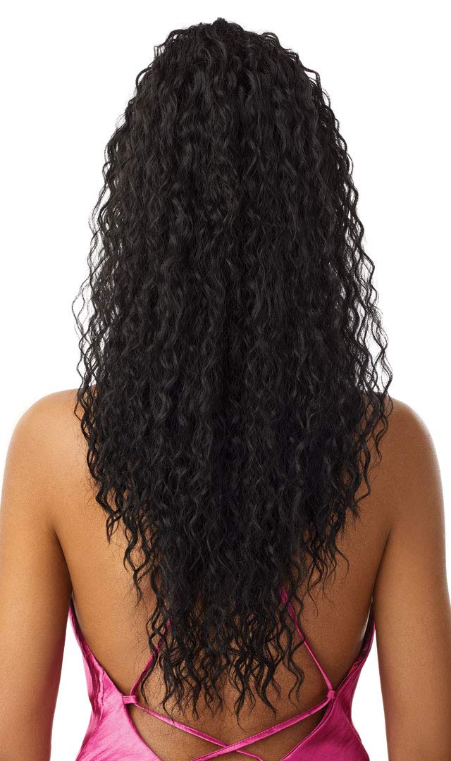Outre PRETTY QUICK DRAWSTRING PONY Fabulous Looking Long Curly Wave Premium Synthetic High Heat Friendly Limitless Look Hair Pieces Ponytail - SHAYLA 26" (DR2/CINWN)