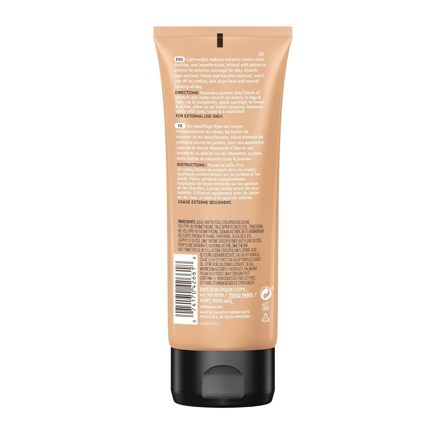 Sally Hansen Airbrush Legs, Leg Makeup Lotion, Deep 4 Oz, Pack of 2