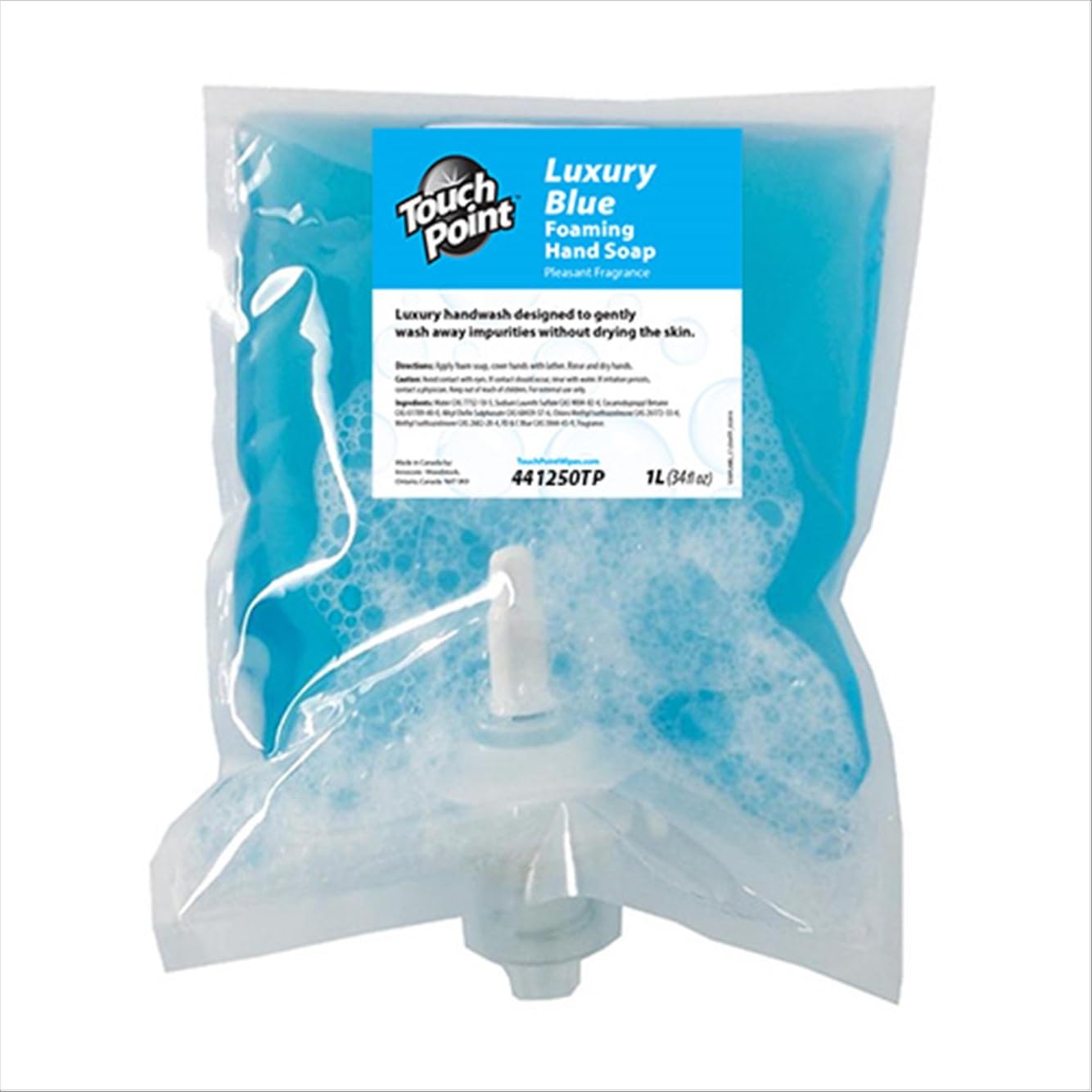 Touch Point Luxury Foam Soap, Blue, 1000 ml, 4/cs