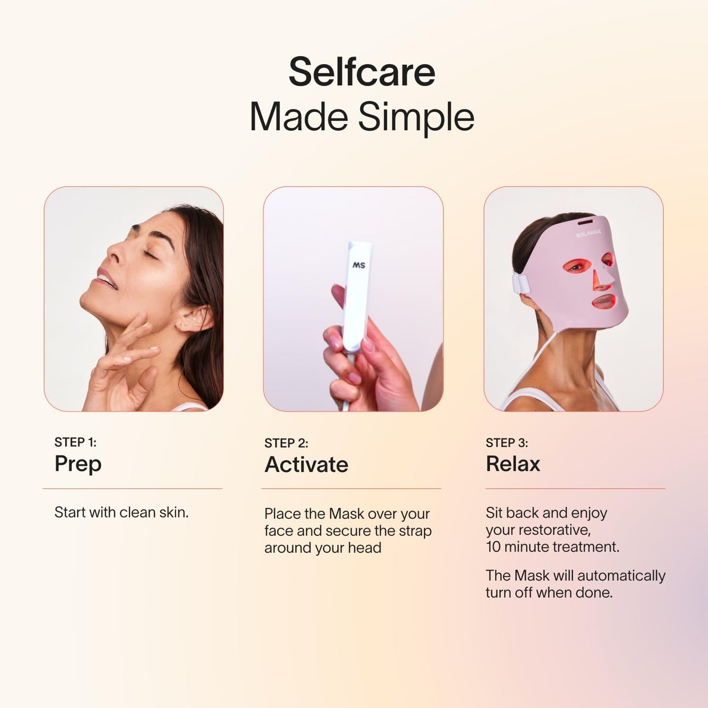 Solawave Wrinkle Retreat Light Therapy Face Mask | Red Light Mask with Infrared Light to restore firm skin | 10 minute treatment