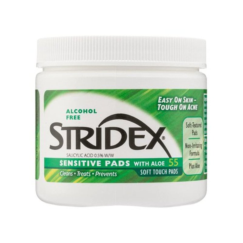Stridex Daily Care Acne Pads with Aloe Sensitive Skin - 55 ct