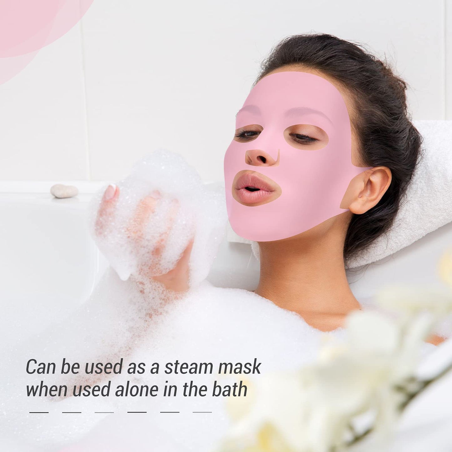 Maitys 5 Pcs Reusable Silicone Face Mask for Sheet Masks, Anti-wrinkle Moisturizing Facial Mask Cover Holder, Prevent Evaporation Hairdressing Skincare Beauty Spa Care Tool(Vivid Colors)