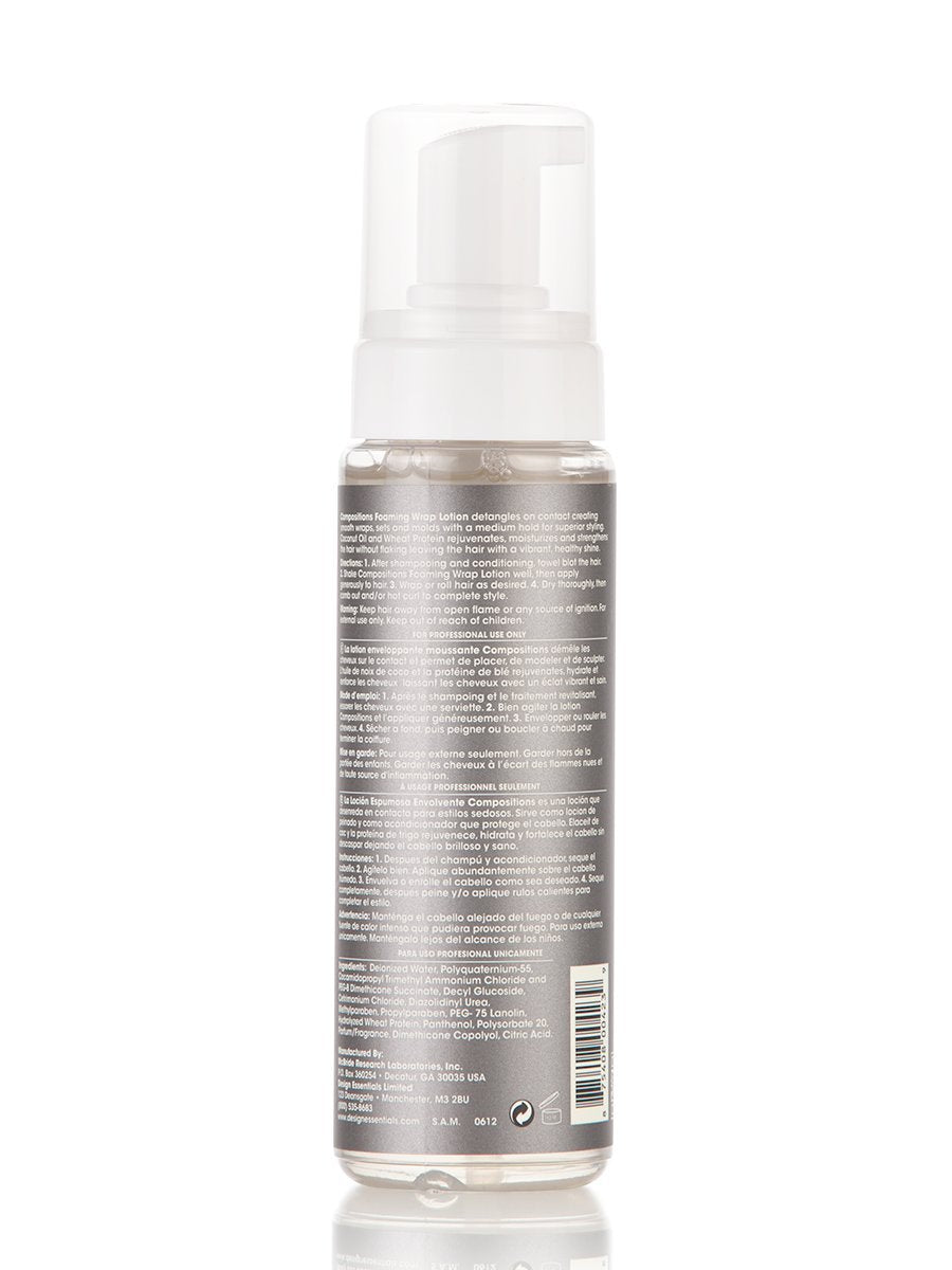 Design Essentials Compositions Foaming Wrap Lotion For Relaxed And Natural Hair, Refill, 32 Fl Oz