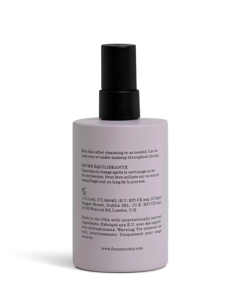 Fount Society Balancing Face Mist - 3.5 fl oz Refreshing Rosewater Facial Mist for Hydration & pH Balance - Lightweight, Soothing Formula with Snow Mushroom - Vegan & Cruelty-Free