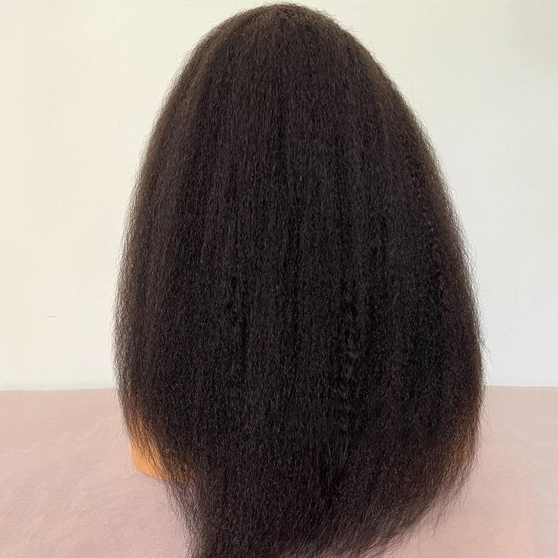 Glueless Human Hair Wig - Pre Plucked 200 Density Lace Front for Black Women | 10-Inch Natural Black with Baby Hair