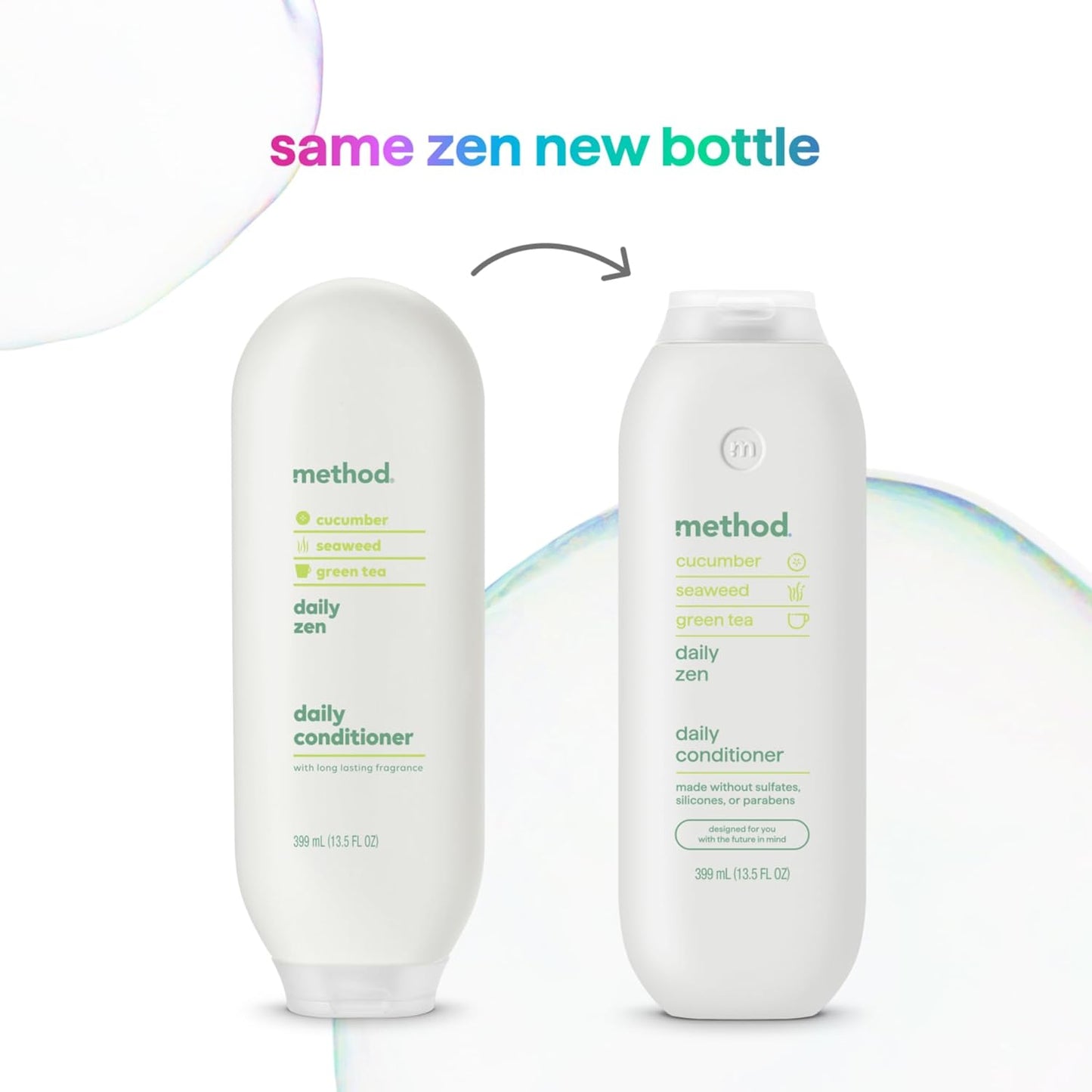 Method Volumizing Shampoo, Pure Peace with Rose, Peony, and Pink Sea Salt Scent Notes, Paraben and Sulfate Free, 14 oz (Pack of 3)