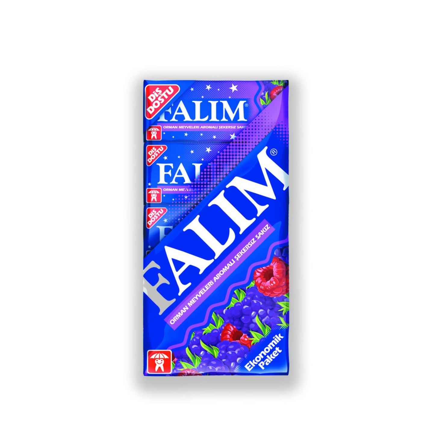 Falim Plain Gum - Forrest Fruits Flavoured- 20 5 = 100 Pieces