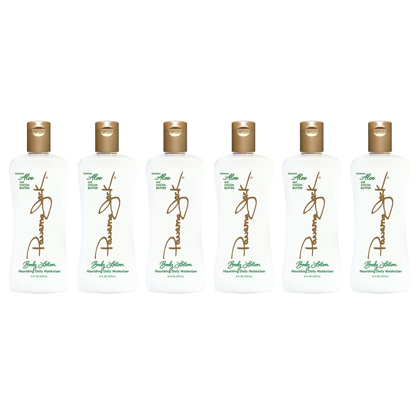 Panama Jack Aloe Moisturizer Lotion - After Sun Daily Skincare, Contains Aloe, Cocoa Butter, Olive & Hemp Seed Oils with Vitamin E, 8 FL OZ (Pack of 6)
