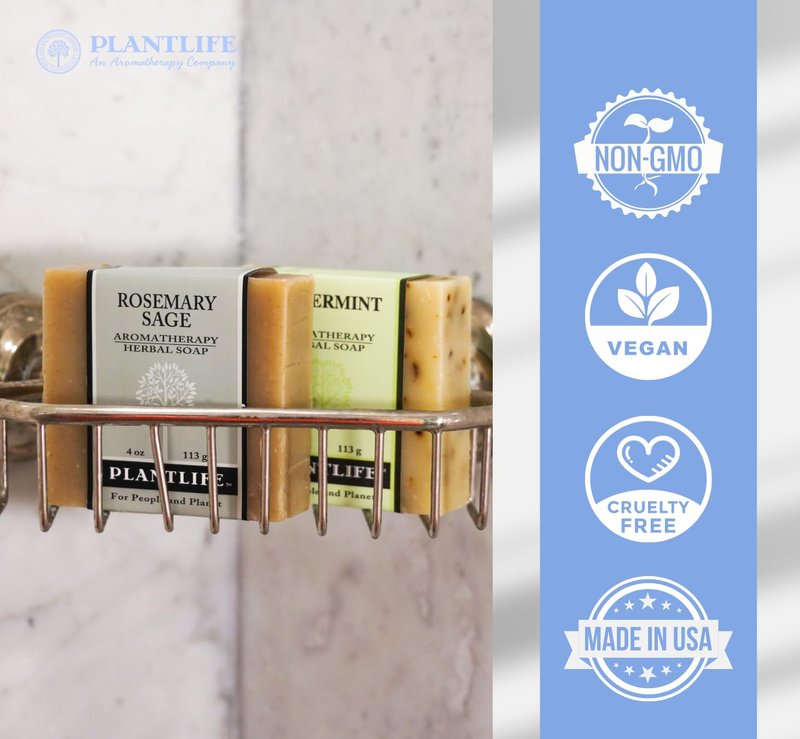 Plantlife Patchouli & Sandalwood Bar Soap Bundle of 2 - Moisturizing and Soothing Soap for Your Skin - Hand Crafted Using Plant-Based Ingredients - Made in California 4oz Bar