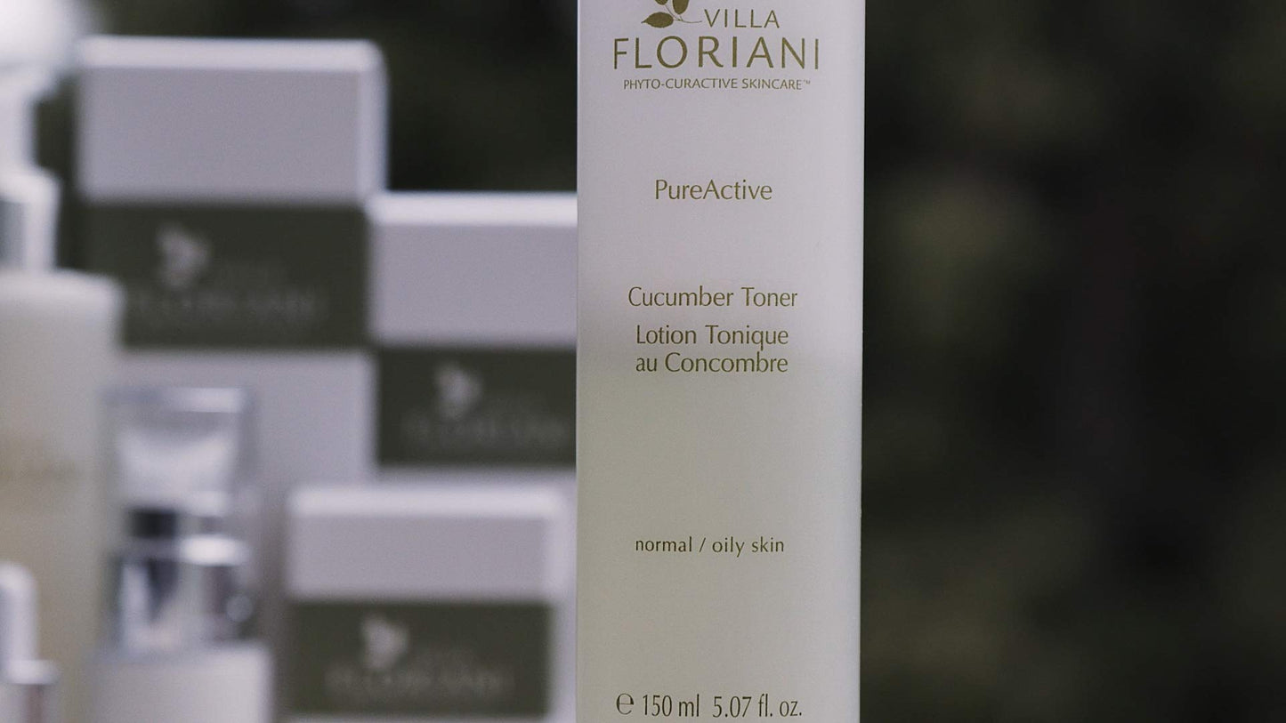 Villa Floriani Hydrating Toner for Face & Neck — Cucumber & Aloe to Soothe, Balance & Prep Skin | For Women & Men, Dry to Normal | Dermatologically Tested, Made in Italy