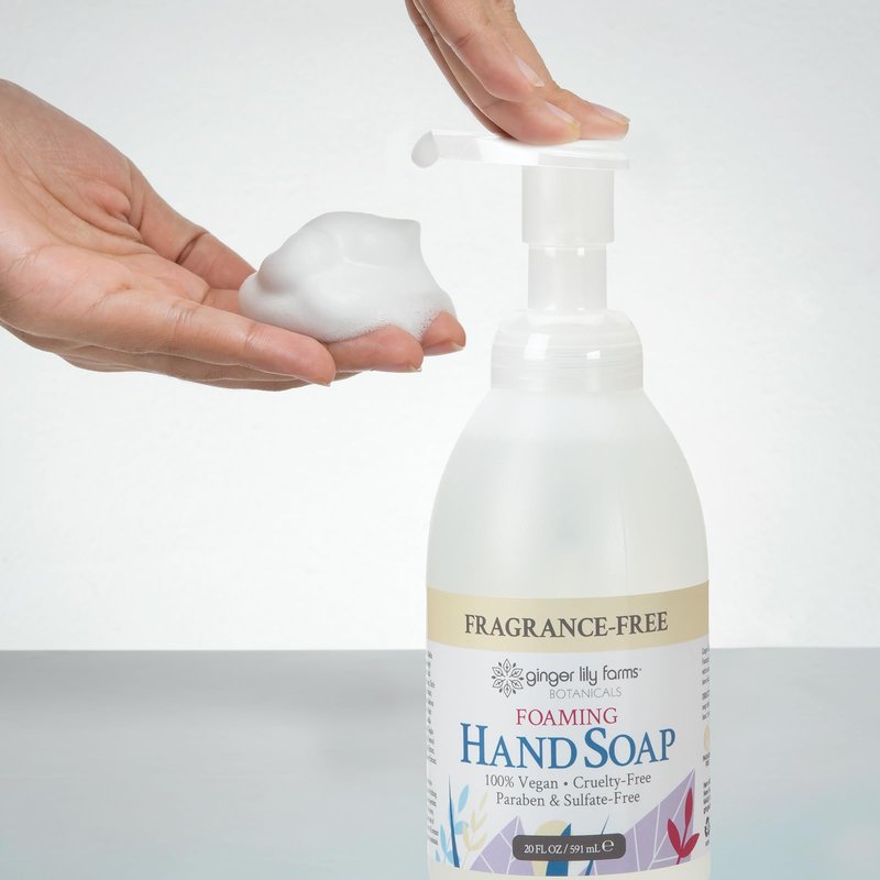 Ginger Lily Farms Botanicals All-Purpose Foaming Hand Soap Refill, Fragrance Free, 100% Vegan & Cruelty-Free, Unscented, 20 Fl Oz (Pack of 8)