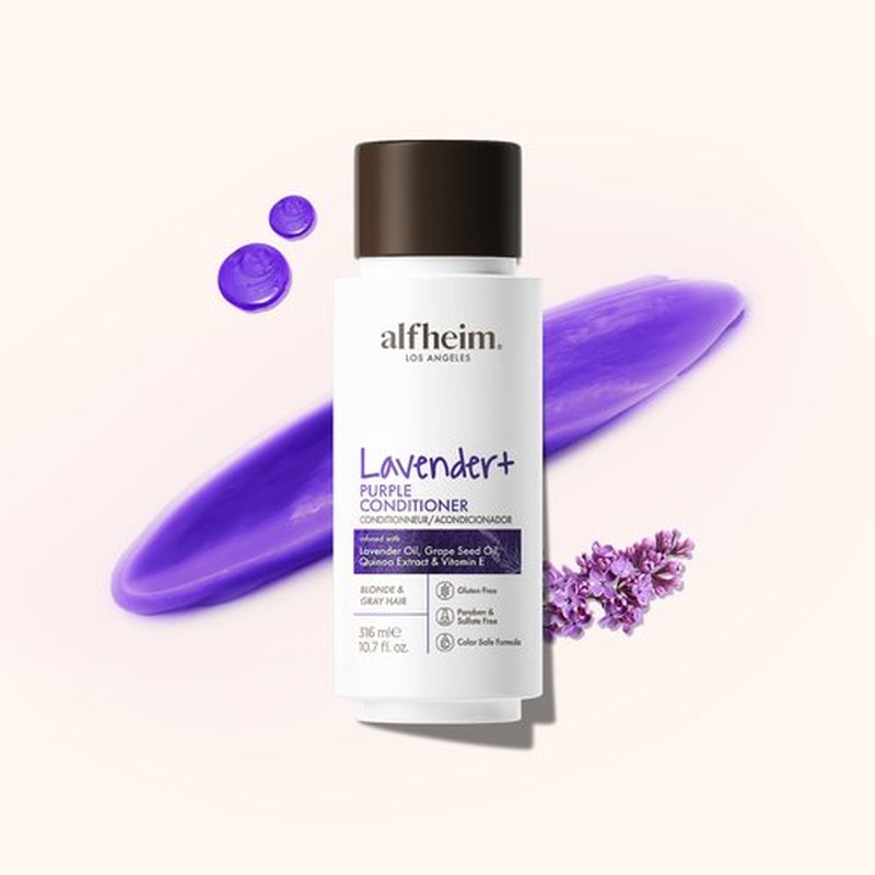 ALFHEIM Lavender PURPLE CONDITIONER for 'Lavender Oil 、Grape Seed Oil、Quinoa Extract&Vitamin E, Paraben-Free, Sulfate-Free Surfactants