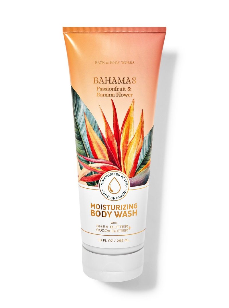 Bath and Body Works Bahamas Passionfruit & Banana Flower Moisturizing Body Wash 10 oz (Bahamas Passionfruit & Banana Flower)