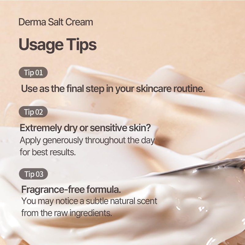 ABPHARM Derma Salt Cream, Long-lasting hydration for up to 150 hours, K - Derma Salt Cream, Clinically tested for sensitive skin, Vegan certified, free from 36 other harmful ingredients