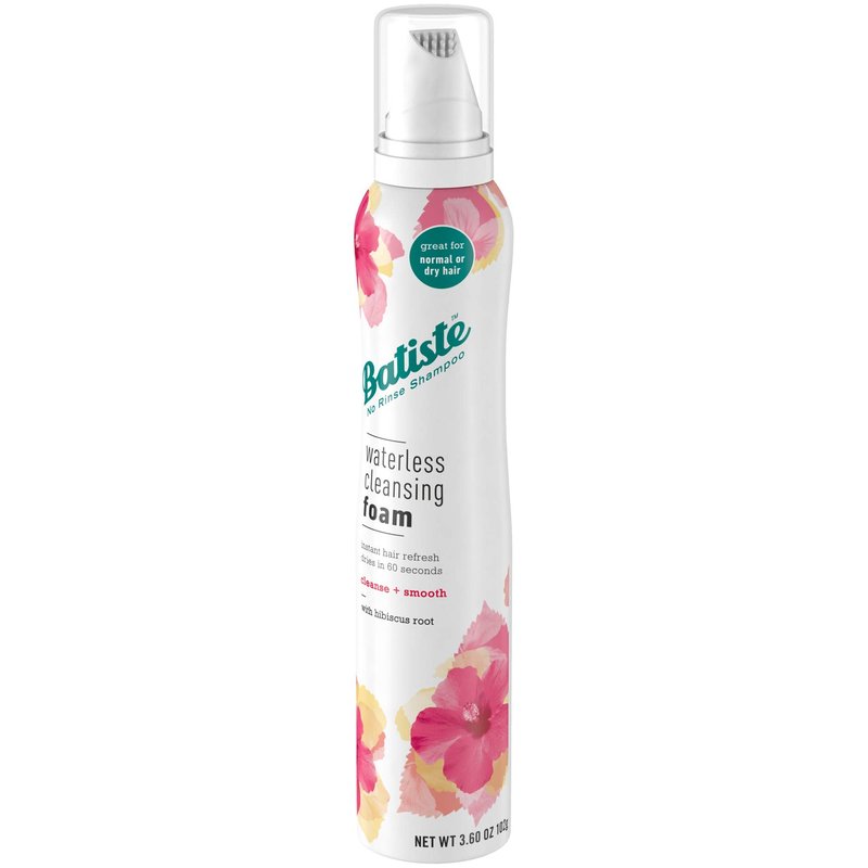 Batiste Waterless Cleansing Foam Cleanse and Smooth with Hibiscus Root, 3.60 OZ