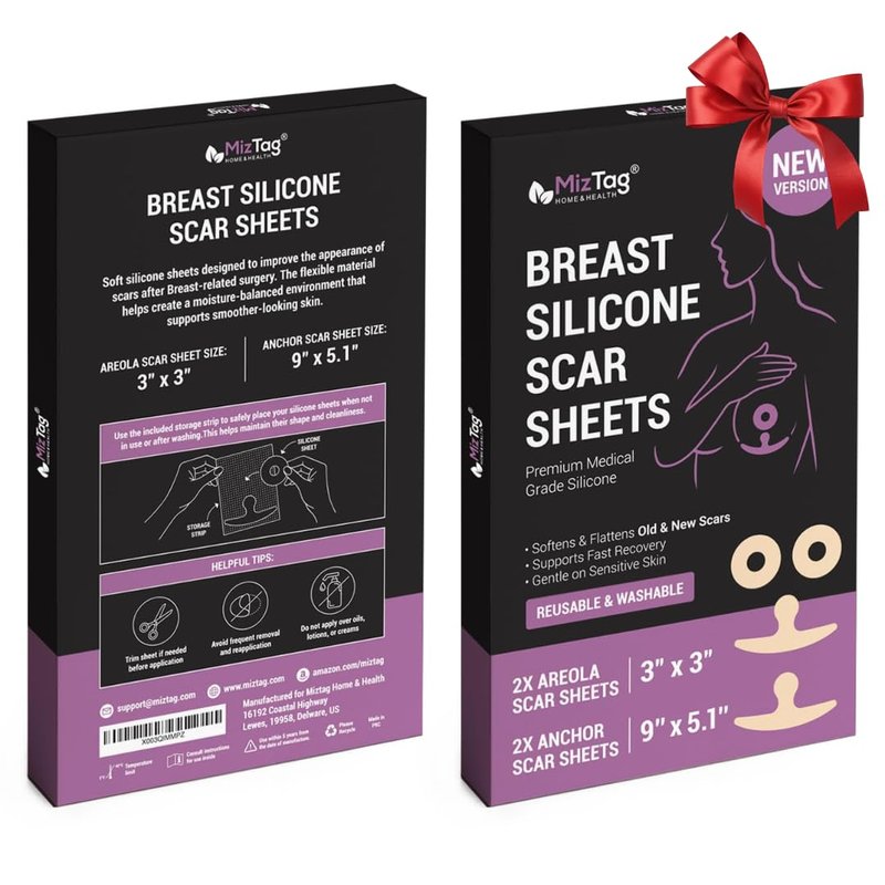 Breast reduction recovery supplies after surgery needs - Silicone scar sheets for surgical scars - Comfortable under Post op Bra