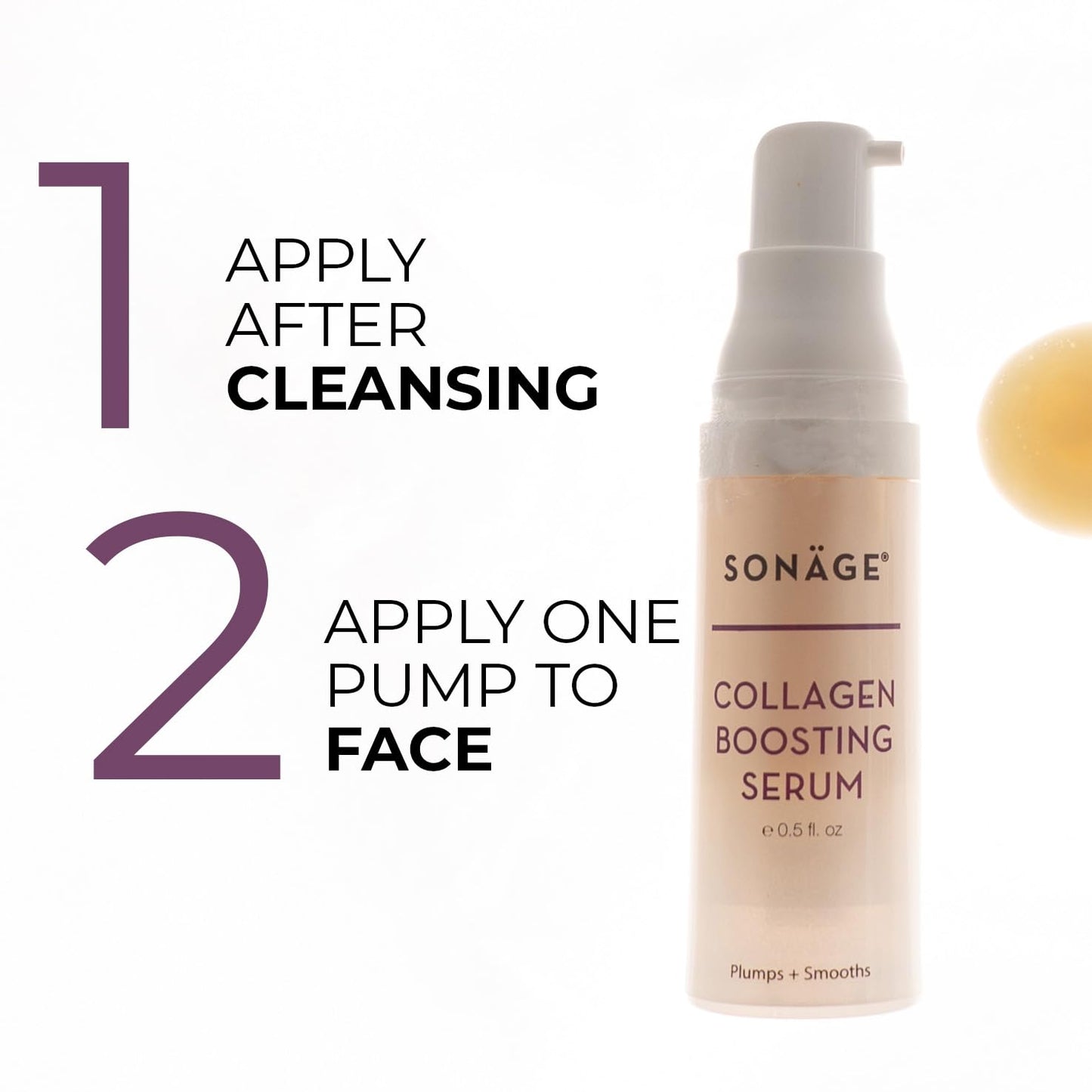 Sonage Collagen Boosting Serum | Vegan Anti-Aging Face Serum, 15ml