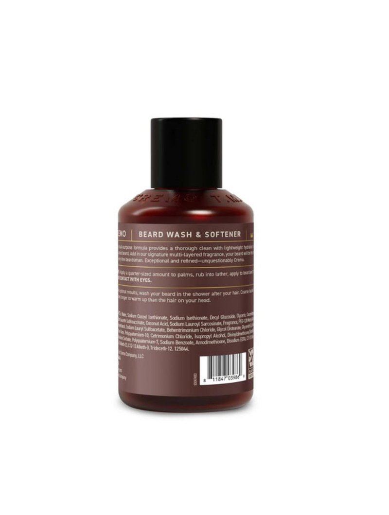 Cremo Casked Vanilla 2n1 Beard Wash & Softener, Specifically Designed to Clean, Moisturize and Soften All Lengths of Facial Hair, 6 Fl Oz