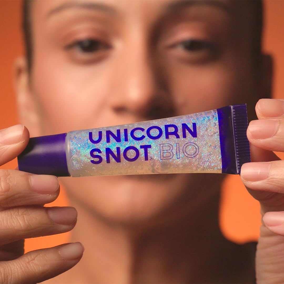 UNICORN SNOT Plant-Based Glitter Lip Gloss Gift Set | Sparkly and Shimmer Glitter Lips for Festivals, Raves, Anime Cosplay, Halloween Costume Makeup | Vegan & Cruelty Free 0.37 fl oz (3-Pack)