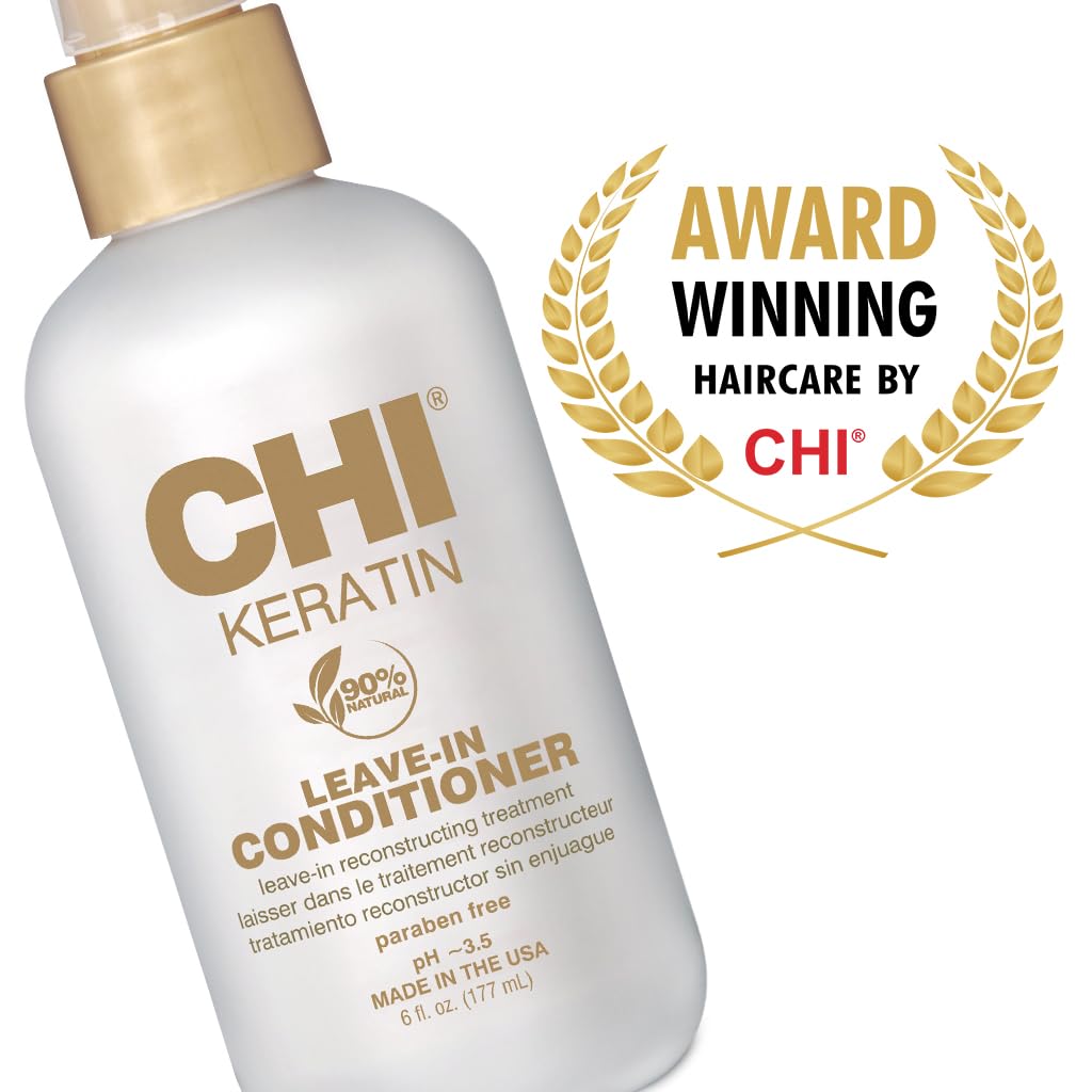 CHI Keratin Reconstructing Shampoo, Delivers Healthier Hair, Adds Shine & Helps Prevent Future Breakage, Sulfate, Paraben, & Cruelty-Free, 32 Oz