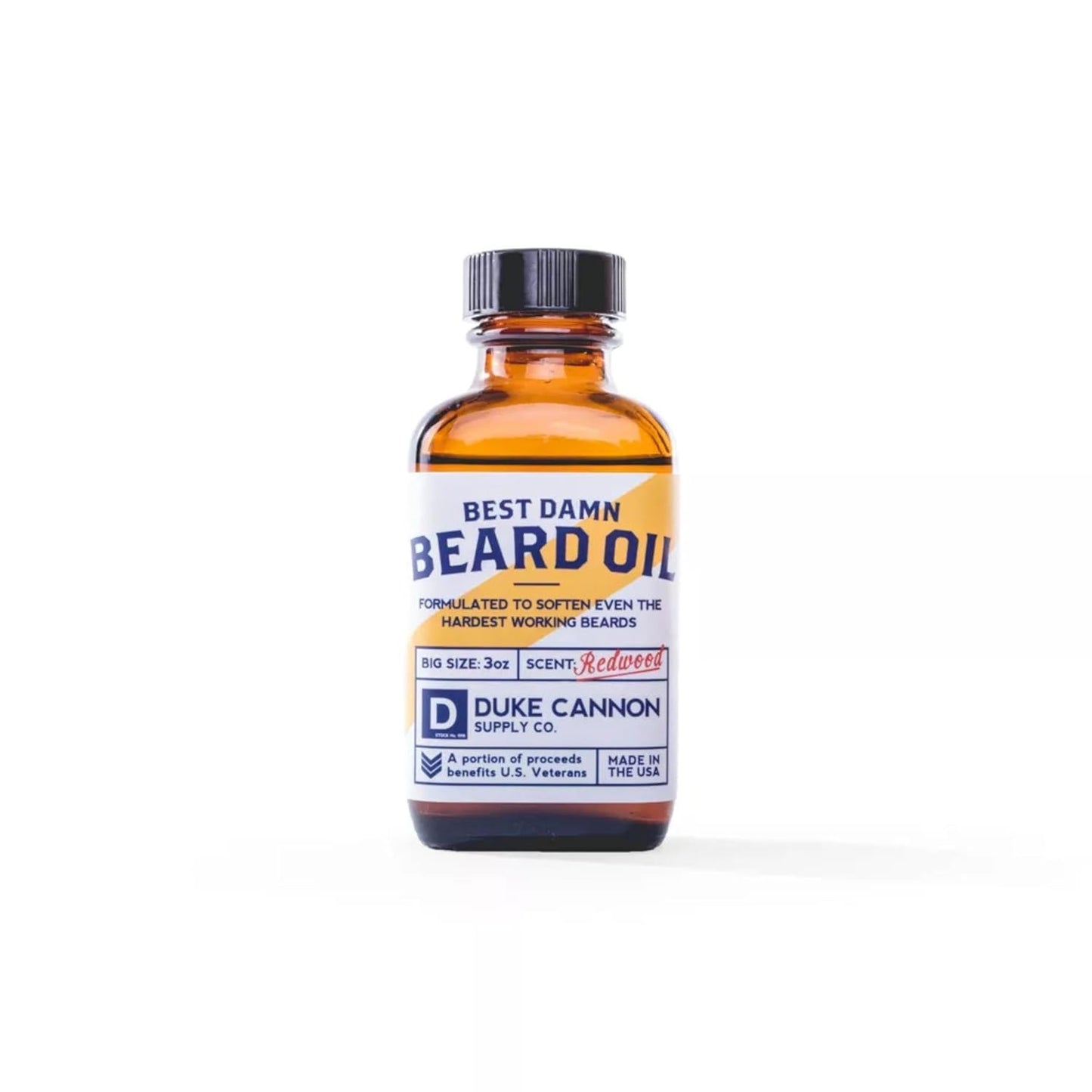 Duke Cannon Great American Beard Oil with Budweiser - Natural Conditioning with Apricot Kernel Oils, Warm Cedarwood Scent, 3 oz.